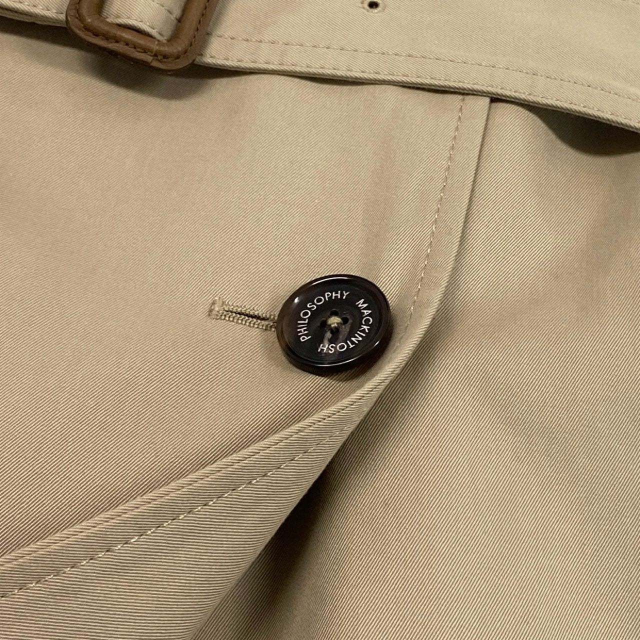 63i12 MACKINTOSH PHILOSOPHY マッキントッシュ フィロソフィー ベルテッド トレンチコート ライナー付き H5A02-601-40 40 ベージュ コットン レディースk02i