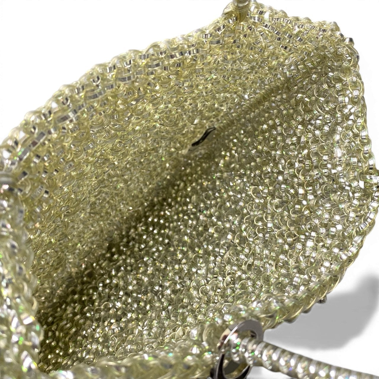 ac21 ANTEPRIMA アンテプリマ ワイヤー ハンドバッグ シルバー スクエア カバン 鞄 Wire Bag 保存袋有t18r