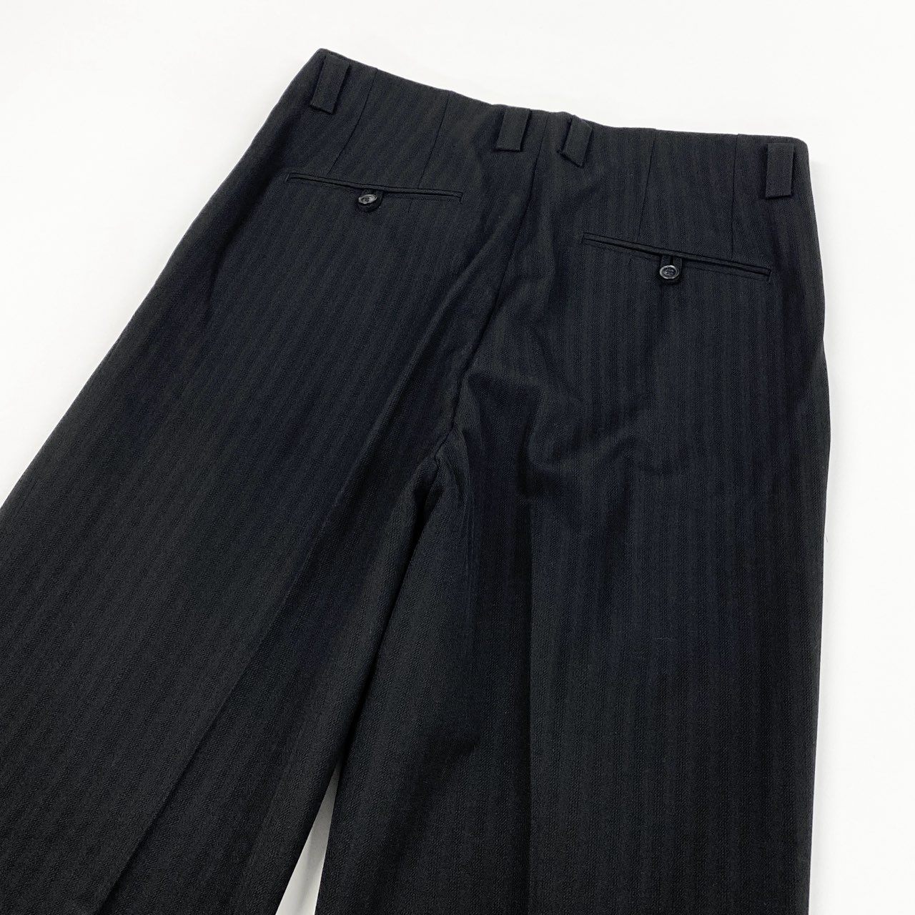 56k27 MEN`S TENORAS メンズティノラス CALZTURE UOMO セットアップスーツ 3ピース スリーピース ダブルブレスト ストライプ柄 メンズ 紳士服 大きいサイズ XL ブラック ウール100％o07t