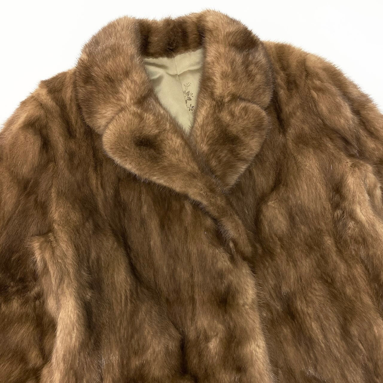13d14 《美品》 パステルミンク ファーコート Pastel Mink Fur Coat サイズ11 茶系 本毛皮 リアルファーt18r