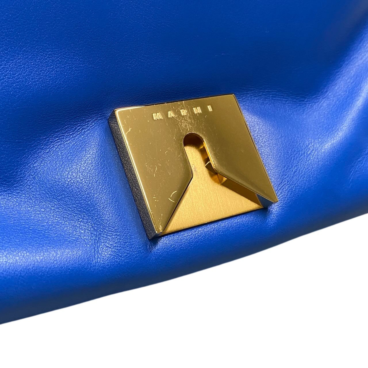 Ge16 MARNI マルニ ショルダーバッグ 3WAY PRISMA SMALL BAG ブルー レザー レディース 女性用k02i