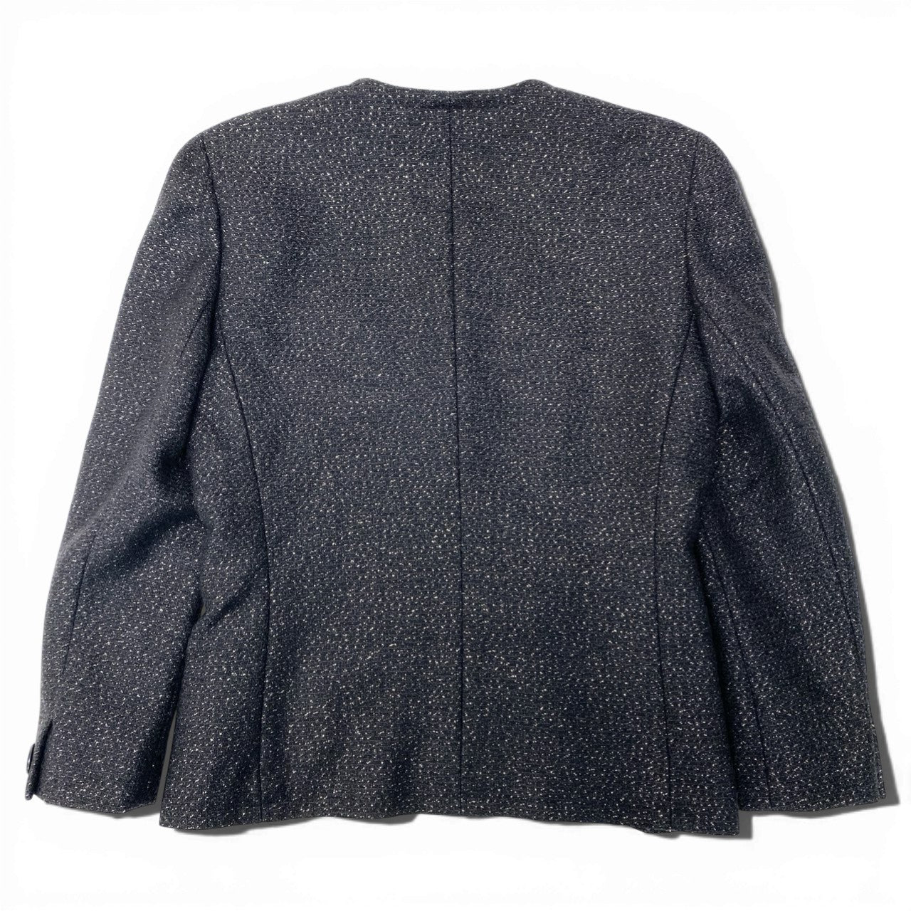 Ec5 Christian Dior クリスチャンディオール ツイードジャケット ダブルブレスト ラメ 7サイズ ブラック ウール100％ レディース 女性用o07t