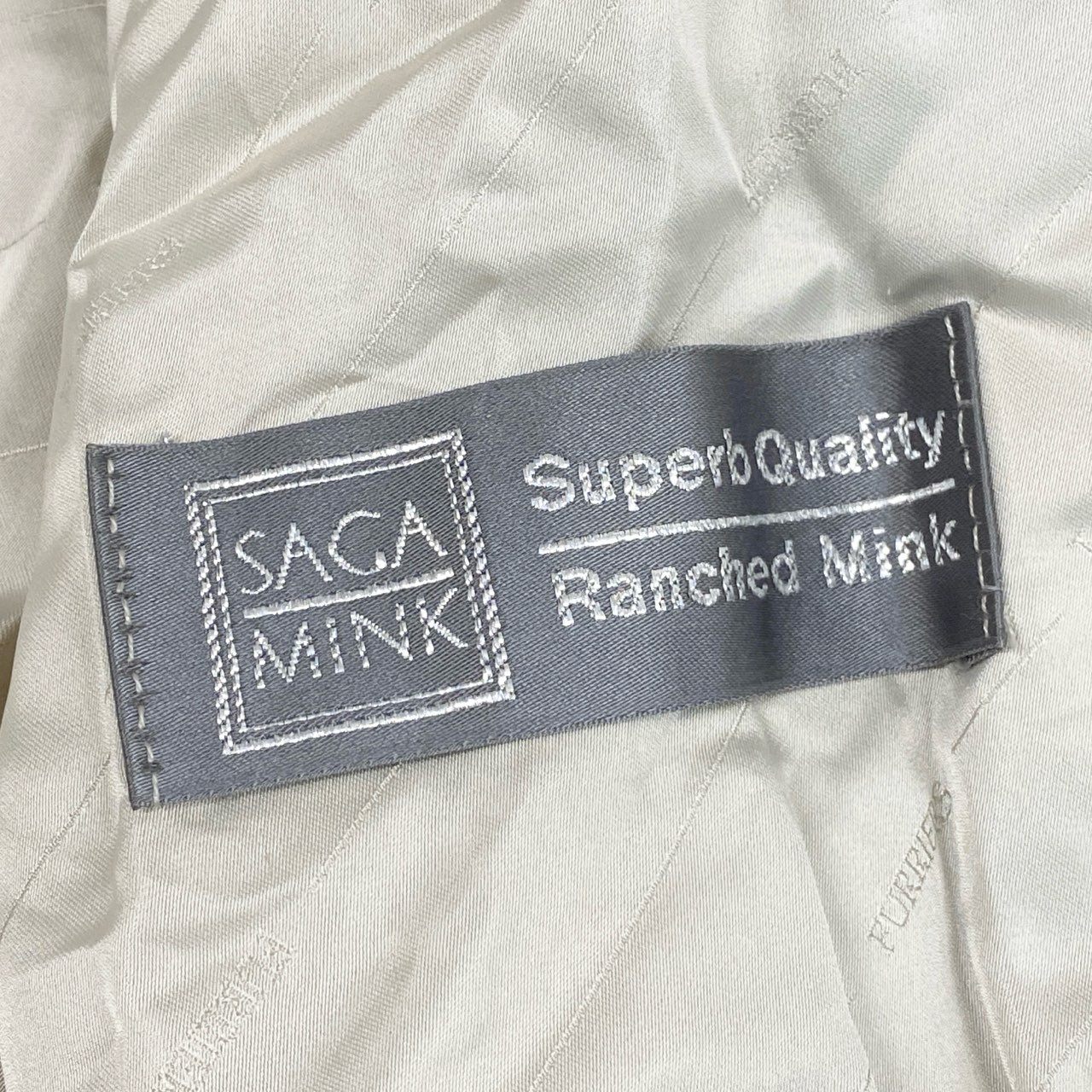 32L10 JINDO SAGA MINK サガミンク 銀サガ サファイアミンク ロングコート サイズ11号 シルバーグレー 最高級本毛皮 MINK FUR ポケット有t18r