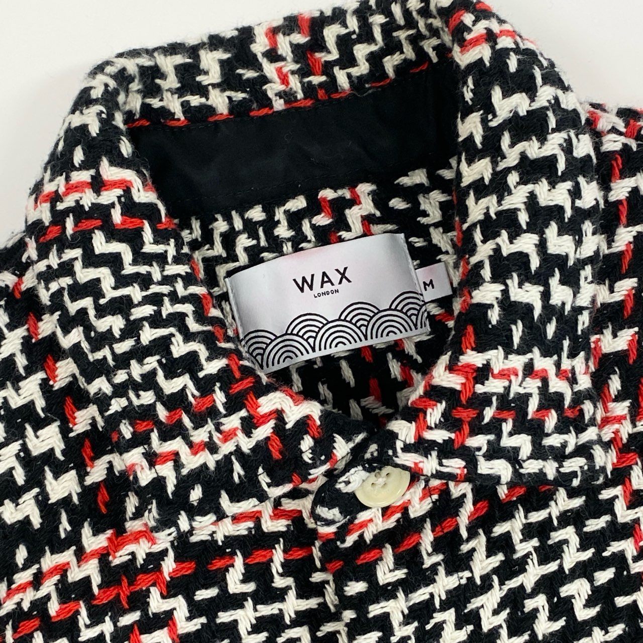 33i25 《美品》WAX LONDON ワックス ロンドン シャツジャケット 長袖シャツ バスケットチェック オーバーサイズ Mサイズ マルチカラー メンズk02i