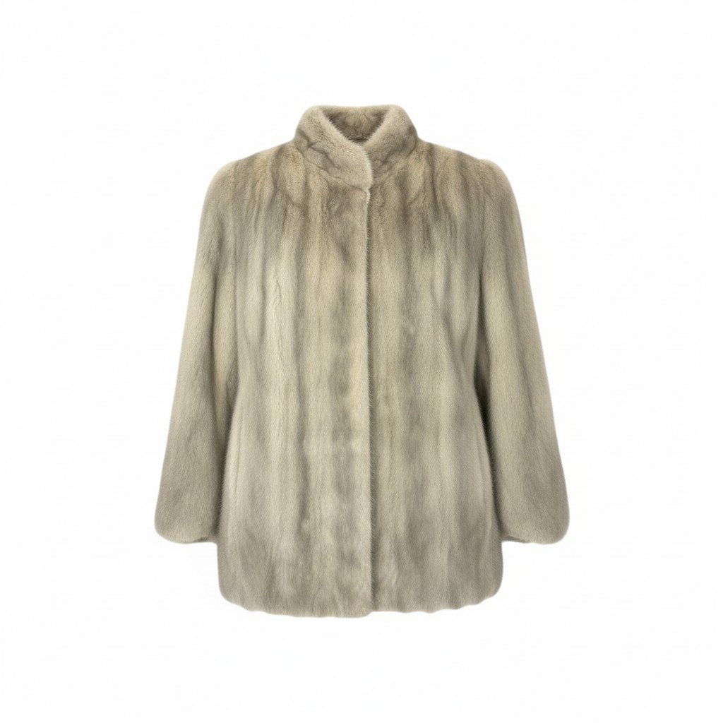 72L9 SAGA MINK サガミンク 銀サガ サファイアミンク ファーコート サイズ13号 シルバーグレー 最高級本毛皮 MINK FURt18r