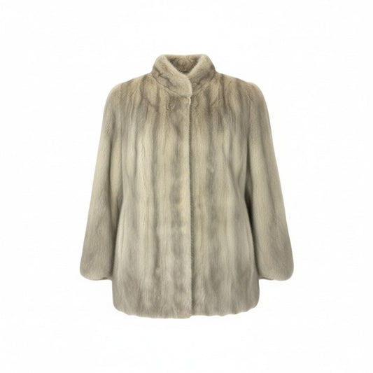 72L9 SAGA MINK サガミンク 銀サガ サファイアミンク ファーコート サイズ13号 シルバーグレー 最高級本毛皮 MINK FURt18r