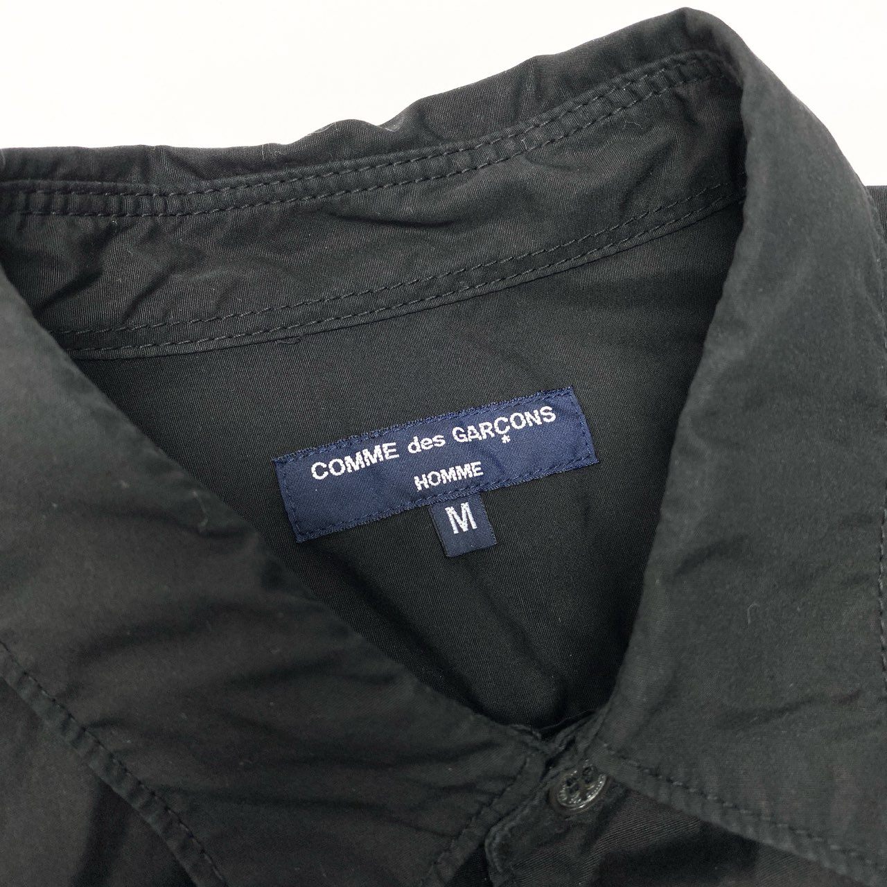 Aa29 COMME des GARCONS HOMME コムデギャルソン オム 長袖シャツ パッチワークシャツ 異素材切替 AD2023 HL-B001 Mサイズ ブラック メンズ 男性用o07t