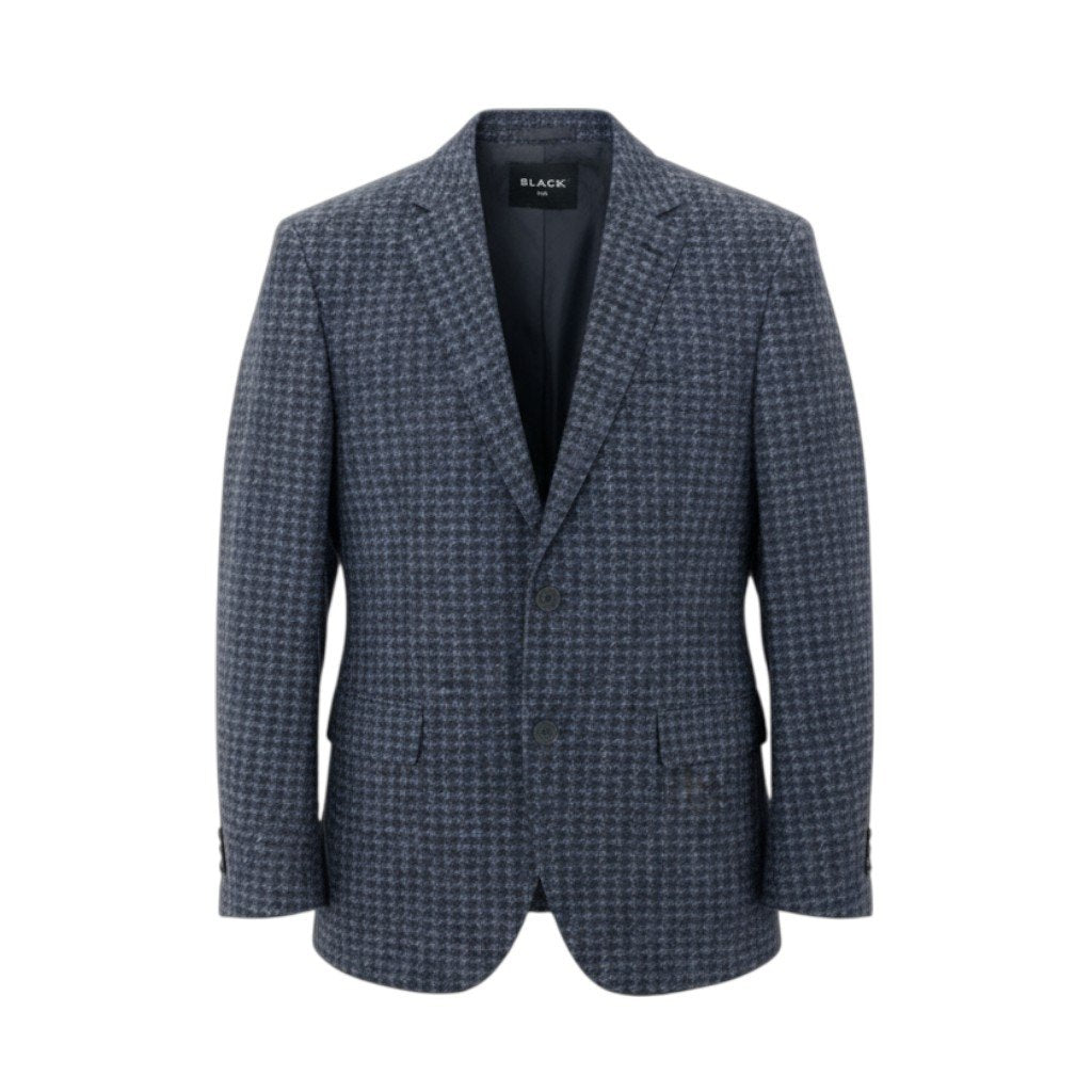 10k11 BLACK LABEL CRESTBRIDGE ブラックレーベルクレストブリッジ  テーラードジャケット アンコンジャケット 千鳥格子 ウォッシャブル ストレッチ メンズ 紳士服 S ブラック ネイビーu02t