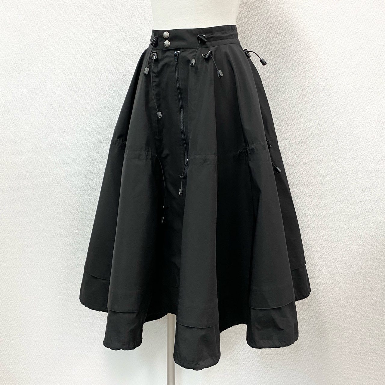 72a14 JUNYA WATANABE COMME des GARCONS ジュンヤワタナベ コムデギャルソン 2way スカート ポンチョ S ブラック AD2005 日本製 GORE WINDSTOPPER