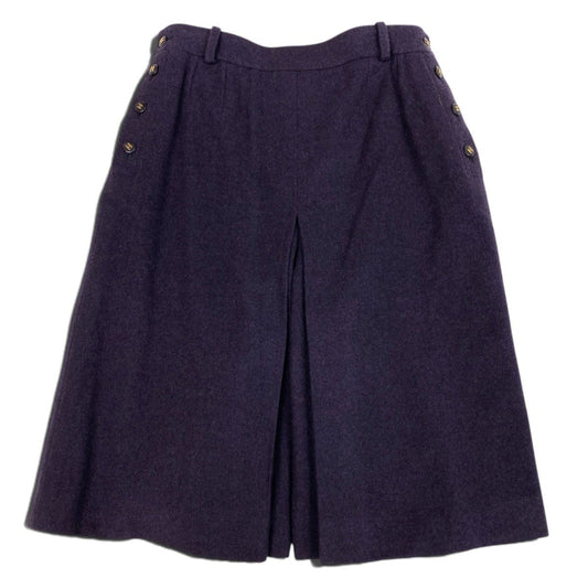 Ci4 【美品】 CHANEL BOUTIQUE シャネル 1995年 ココマークボタン キュロットパンツ サイズ40 パープル レディースta2