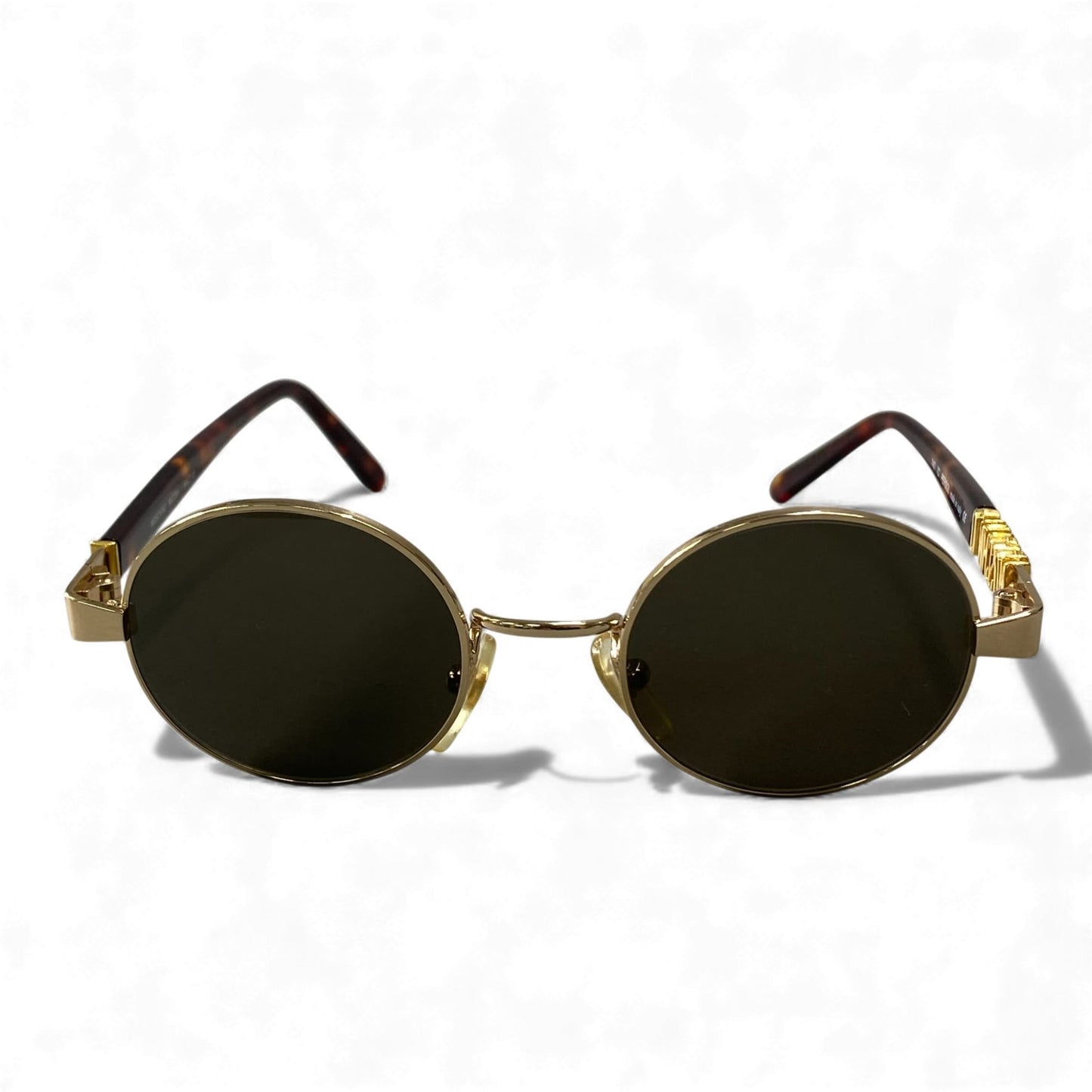 l14 MOSCHINO モスキーノ ラウンド 丸形 サングラス MC284 44□19 ブラウン アイウェア 眼鏡 メガネt18r