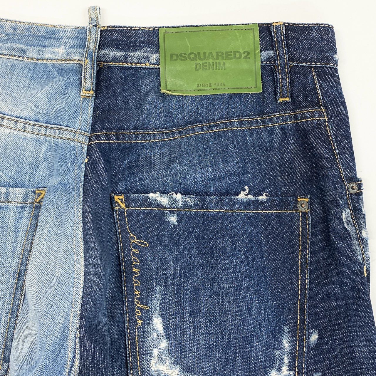 49L9 DSQUARED2 ディースクエアード Classic Kenny Jean デニムジーンズ ダメージ リペア加工 S74LA0893 S30281 48サイズ インディゴ メンズo07t