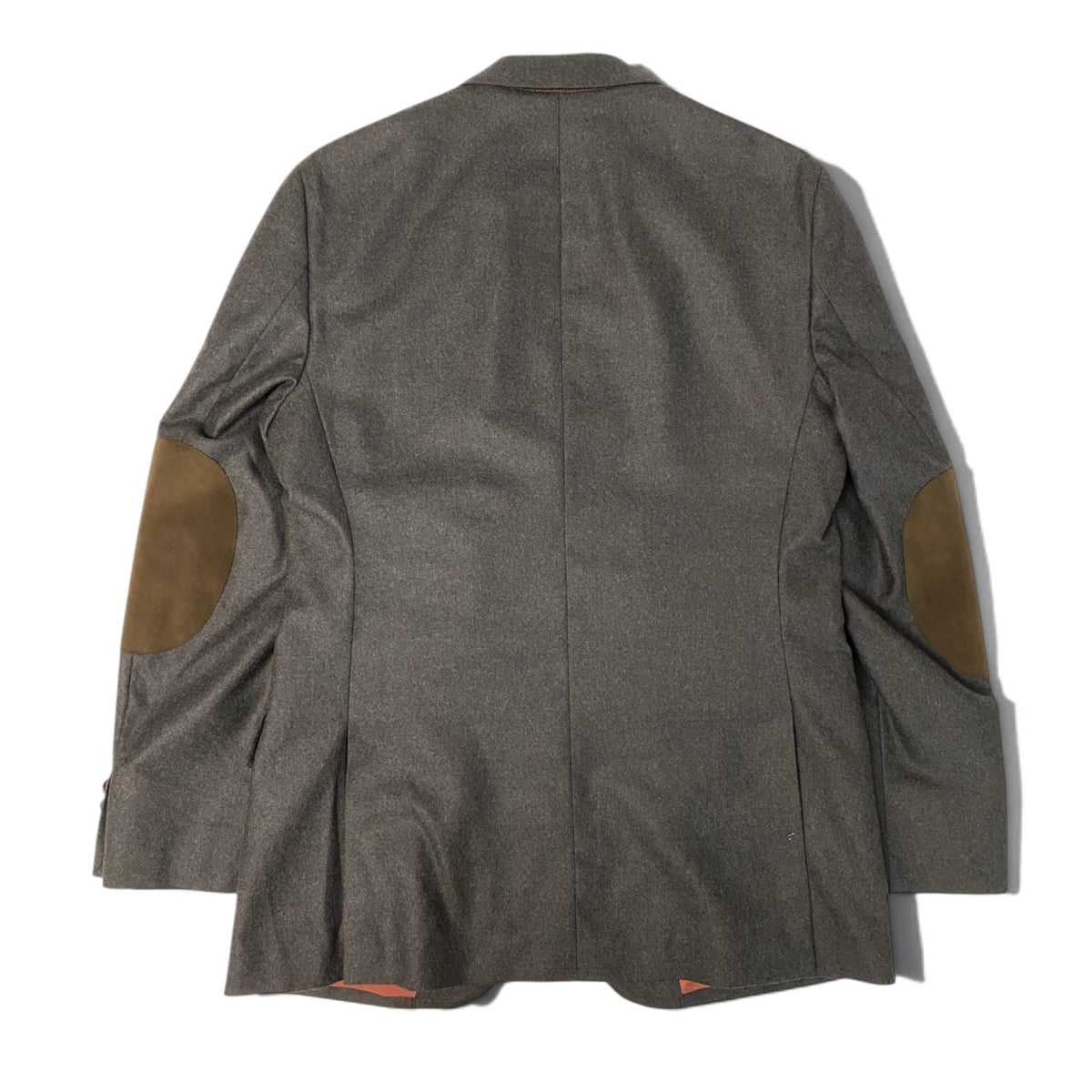 90j27 INDIVIDUALIZED CLOTHING インディビジュアライズド クロージング テーラードジャケット シングル 2B エルボーパッチ サイズ38 ダークブラウン メンズo07t