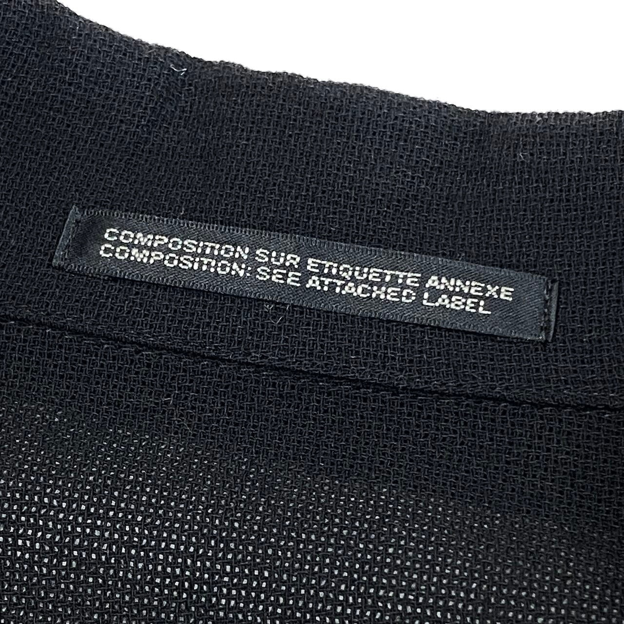Ae7 Yohji Yamamoto ヨウジヤマモト ハーフジップ シアーロングコート ロングジャケット サイズ1 ブラック ウール100％ レディース 女性服u02t