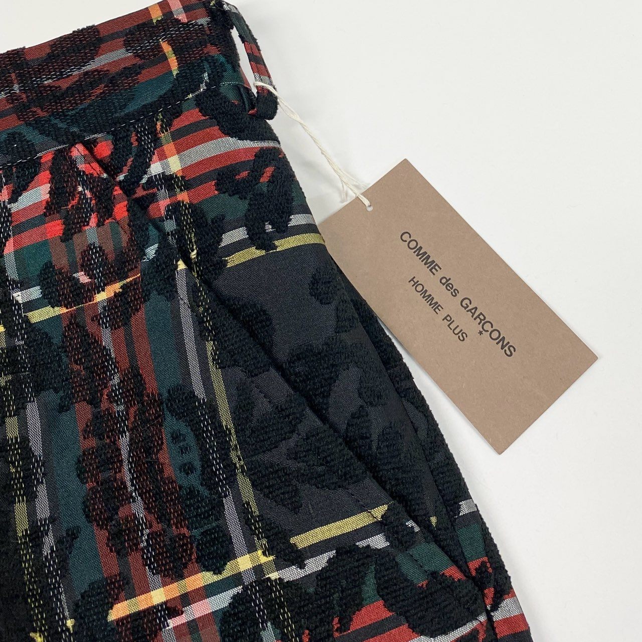 72b10 COMME des GARCONS HOMME PLUS コムデギャルソンオムプリュス スラックスパンツ AD2012 フラワーレース タータンチェック PJ-P044 XSサイズ マルチカラー メンズ 男性用k02i