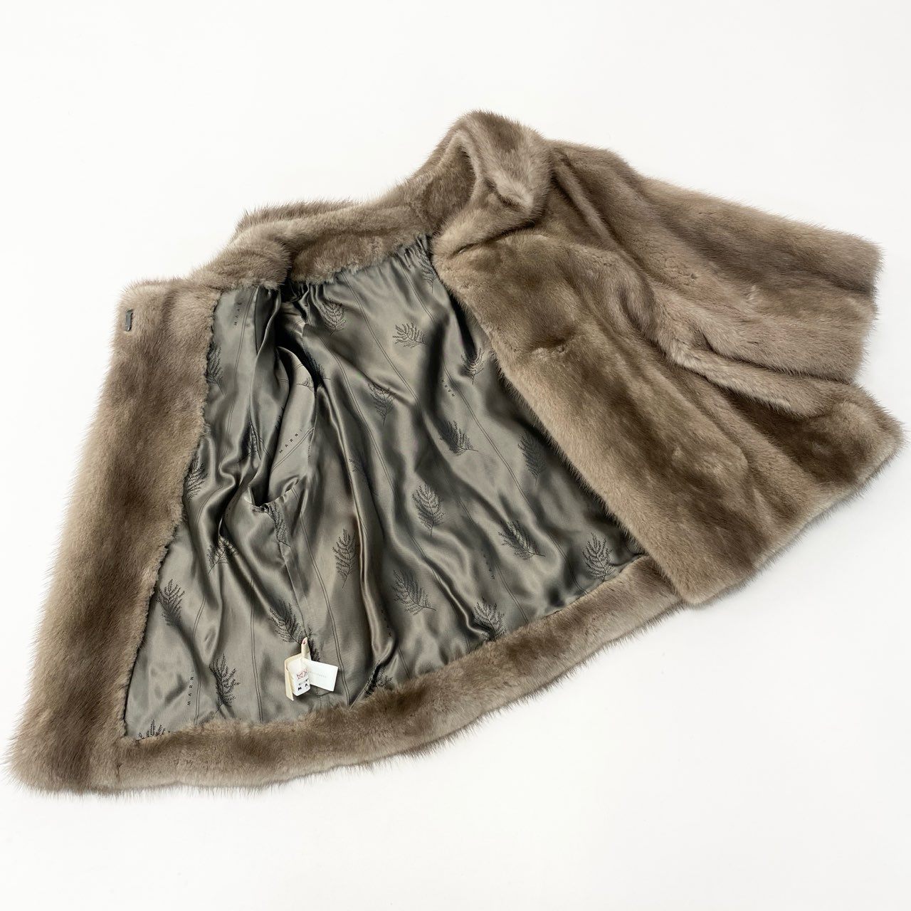 12c14 MARNI マルニ ブルーアイリスミンク ミンクジャケット 毛皮コート 38 グレー系 ミンクファー レディースu02t