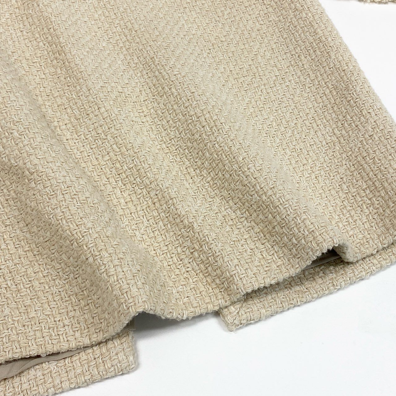 Ec10 Salvatore Ferragamo サルヴァトーレフェラガモ スカートセットアップ ツイードジャケット セレモニースーツ フォーマル レディース イタリア製 42 ライトベージュk02i