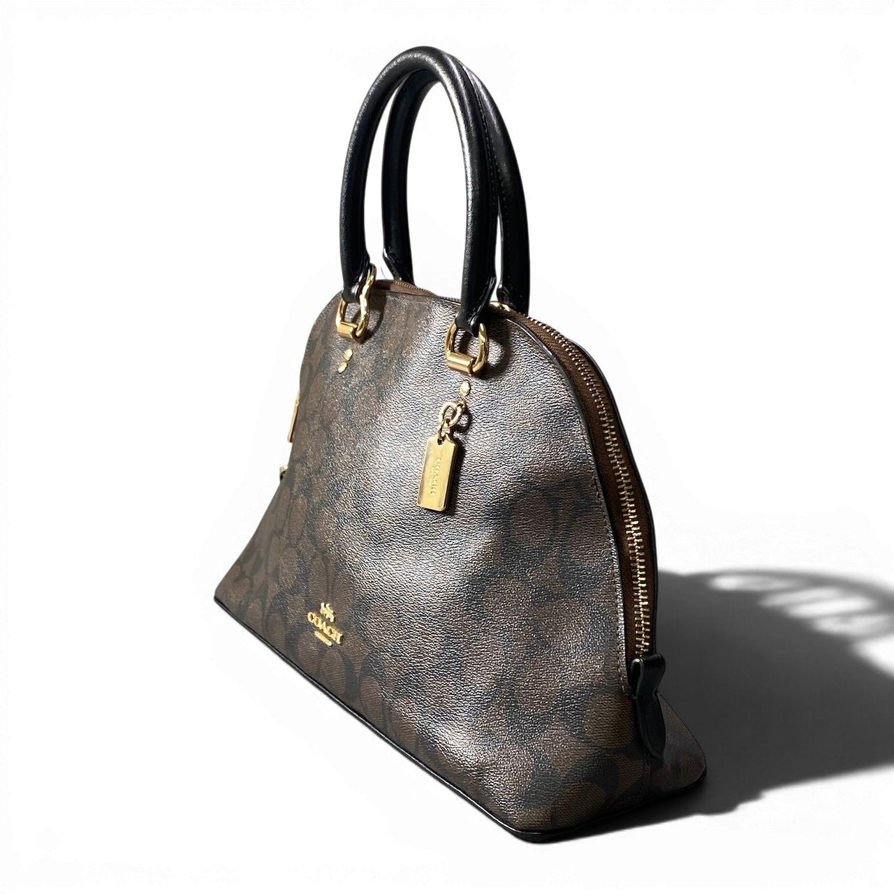 g9 COACH コーチ ケイティ シグネチャー ハンドバッグ Katy Signature Handbag 2558 ブラウン カバン 鞄t18r