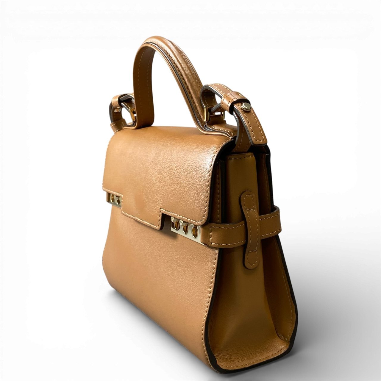 AL24 《極美品》 DELVAUX デルヴォー タンペートPM ショルダーバッグ ハンドバッグ 2way ブラウン レザー レディース 女性用k02i