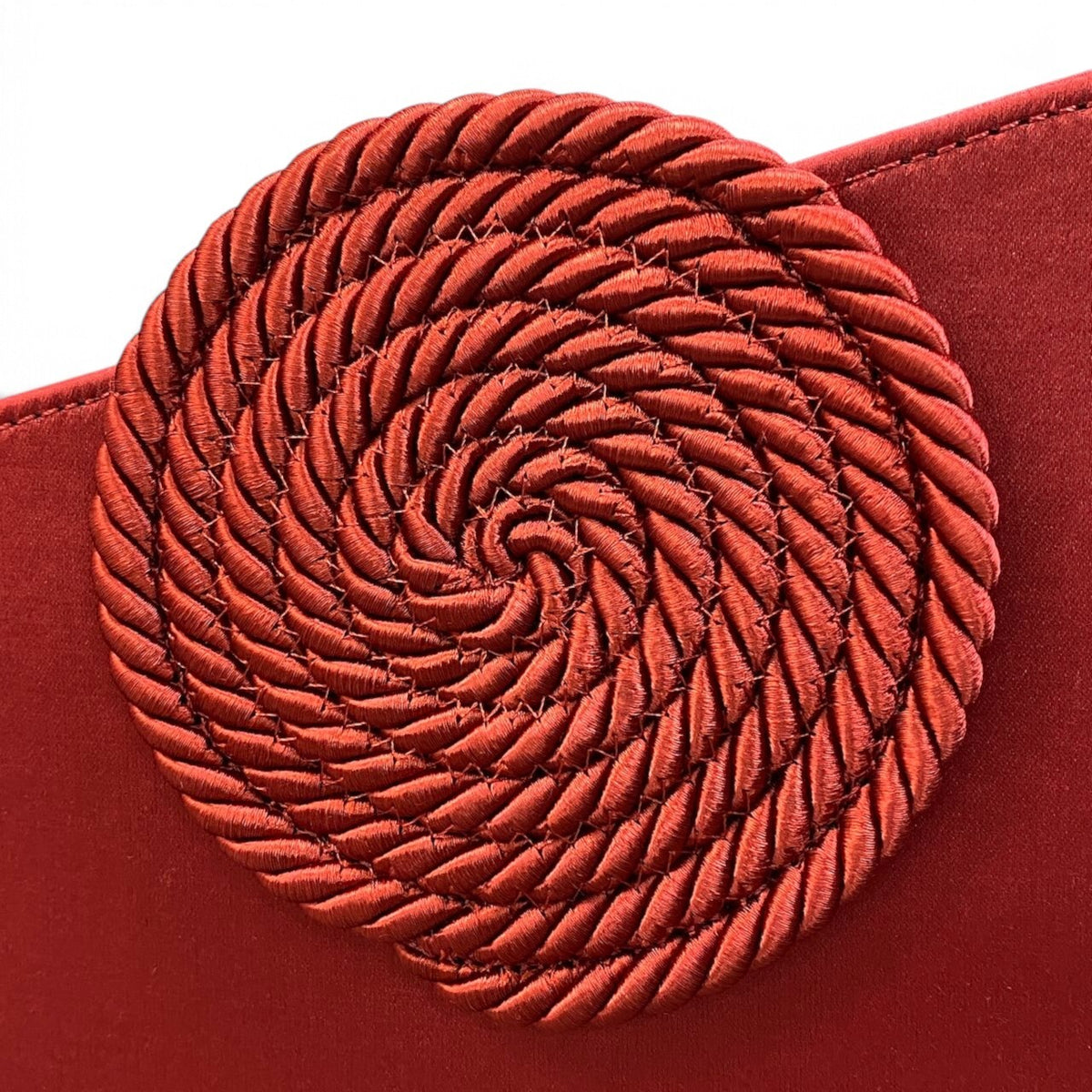 Bj2 【新品保管品】DESTREE デストレー ALBERT SMALL PASSEMENTERIE サテン ハンドバッグ レッド レディース 女性用u02t