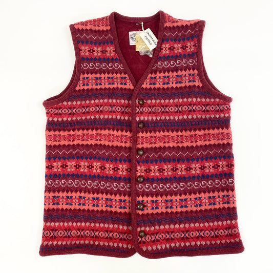 75f24 《極美品》定価￥73.290 Jamieson’s ジャミーソンズ Papas パパス ウールベスト F レッド 日本製