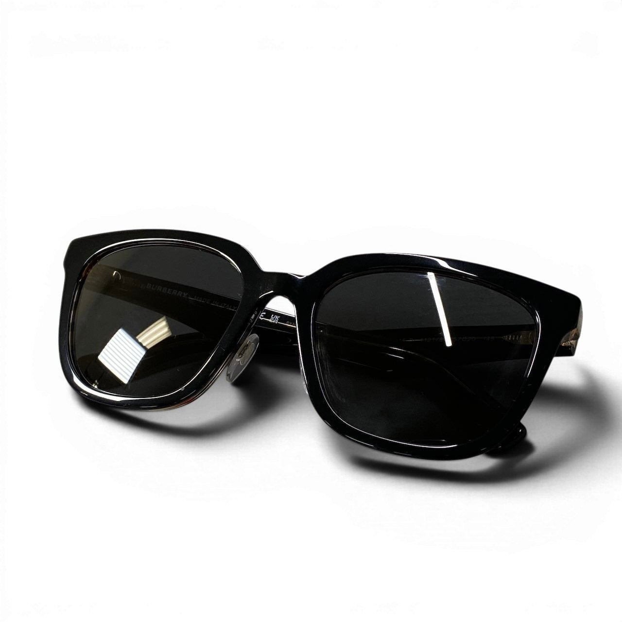 e4 BURBERRY バーバリー サングラス アイウェア ノバチェック サイドロゴ 4446-D 4121-87 57□20 145 ブラック ユニセックス 男女兼用k02i