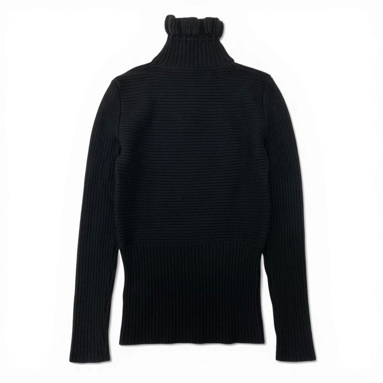 Ec30 《美品》 GUCCI グッチ ドローコード タートルネックニット Turtle Neck Drawcord Knit Sweater サイズS ブラックt18r