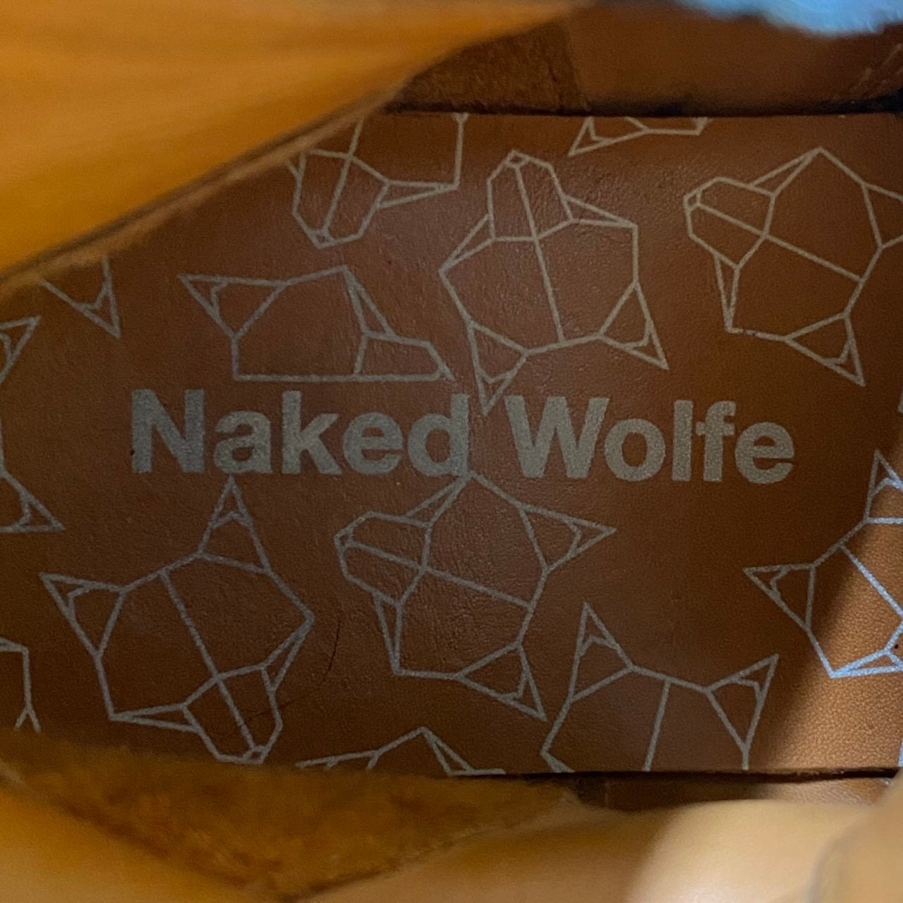 1e21 NAKED WOLFE ネイキッドウルフ レザーブーツ レースアップブーツ サイドジップ タンクソール ロングブーツ アッパーレザー メンズ 男性用 42 ブラックo07t