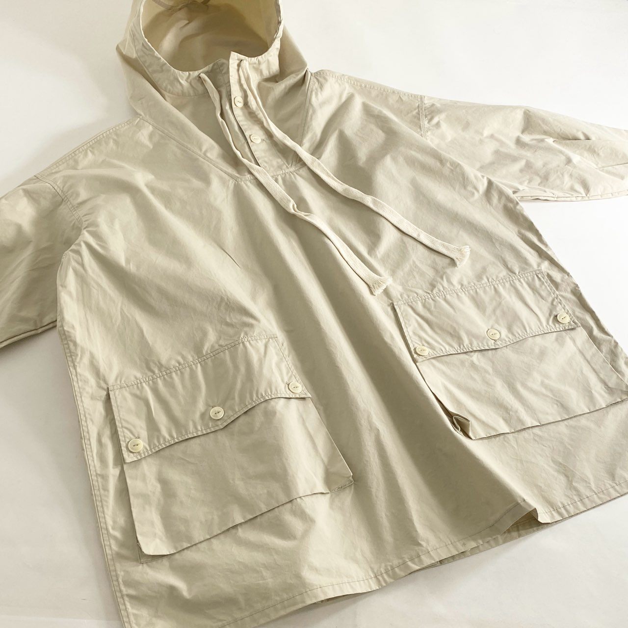 87i1 SOUMO ソウモ ANORAK OVER JACKET アノラックオーバージャケット 2 ECRU エクリュ 天然防水 日本製