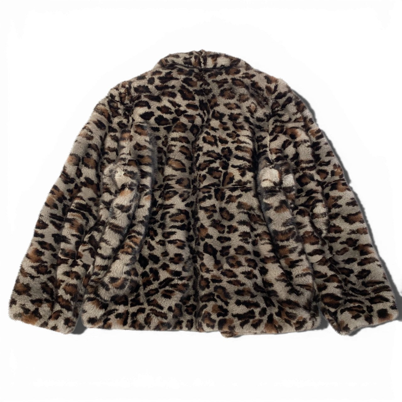 81a24 《希少》 CARVEN PARIS カルヴェン 染めミンク ミンクコート ハーフコート ジャケット FREE レオパード模様 ミンクファーt18r