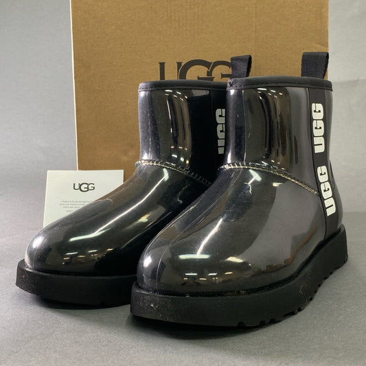 1j11 《未使用》 UGG アグ W CLASSIC CLEAR MINI クリア ムートンブーツ 22cm ブラック クラシックミニ 箱付