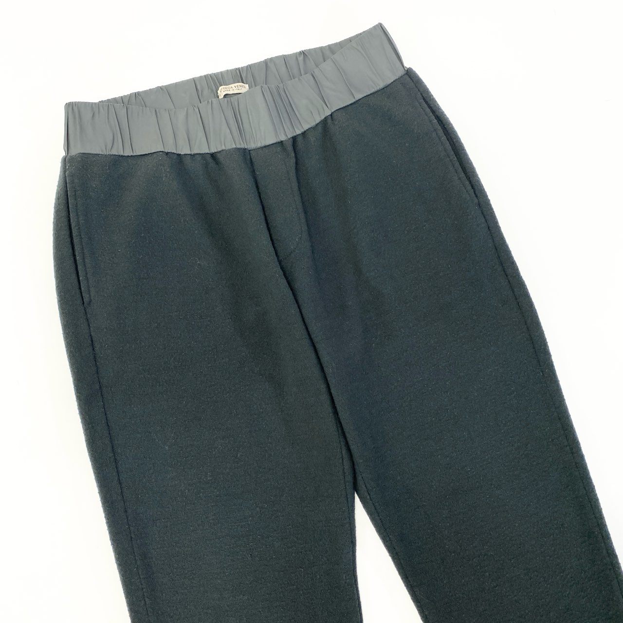 9a27《美品》 BOTTEGA VENETA ボッテガヴェネタ ウールニット スウェットパンツ サイズ50 グレー Wool Knit Sweat Pantst18r