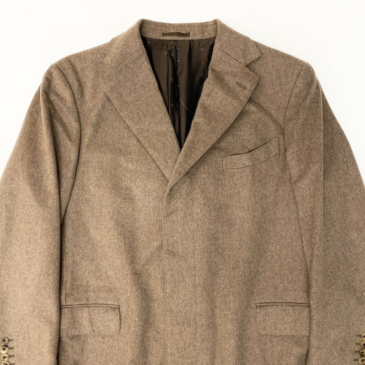 50e8 Ermenegildo Zegna エルメネジルド ゼニア カシミヤチェスターコート ジャケットコート オンワード樫山 Royal Custom ブラウン カシミヤ100％ メンズ 男性用u02t
