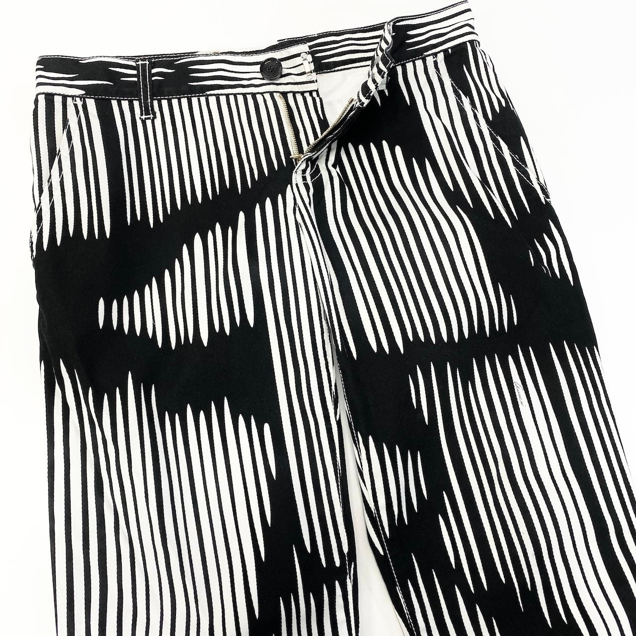Ed15 GUCCI グッチ ゼブラストライプ ストレッチパンツ Zebra Stretch Pants サイズ40 ブラック ホワイトt18r
