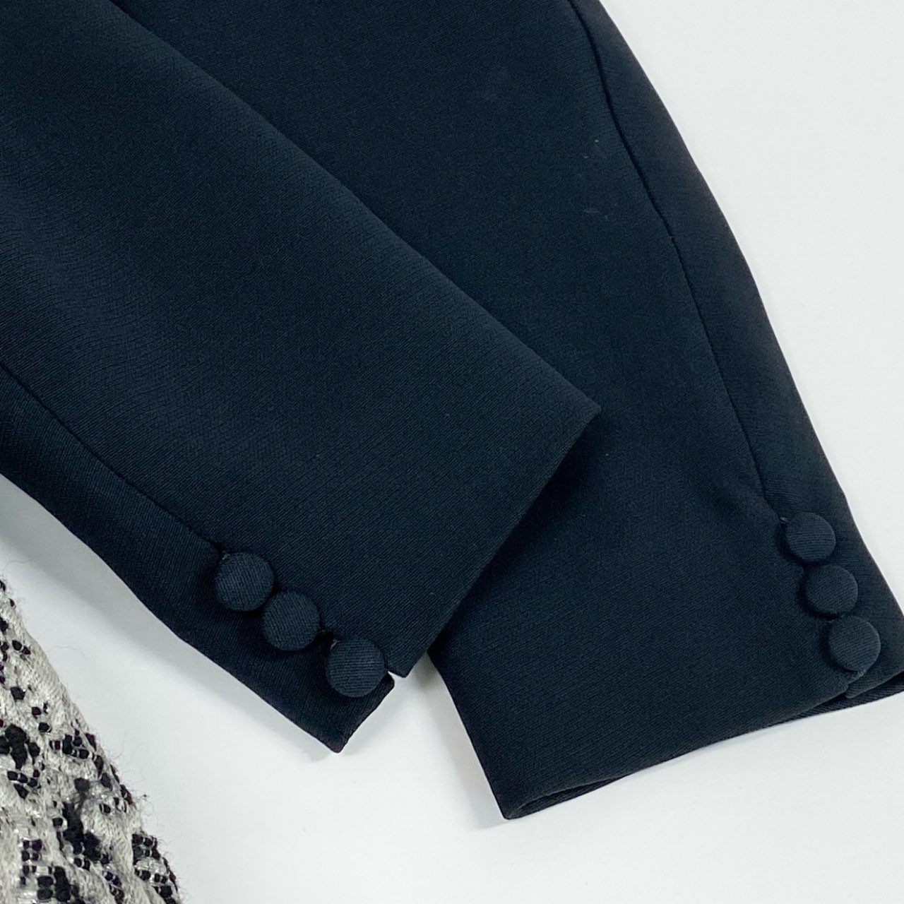 Ed6 Christian Dior クリスチャンディオール 2A21605E1170 ジャガード切替 ミディドレス ワンピース サイズ38 ネイビー/グレー レディースta1
