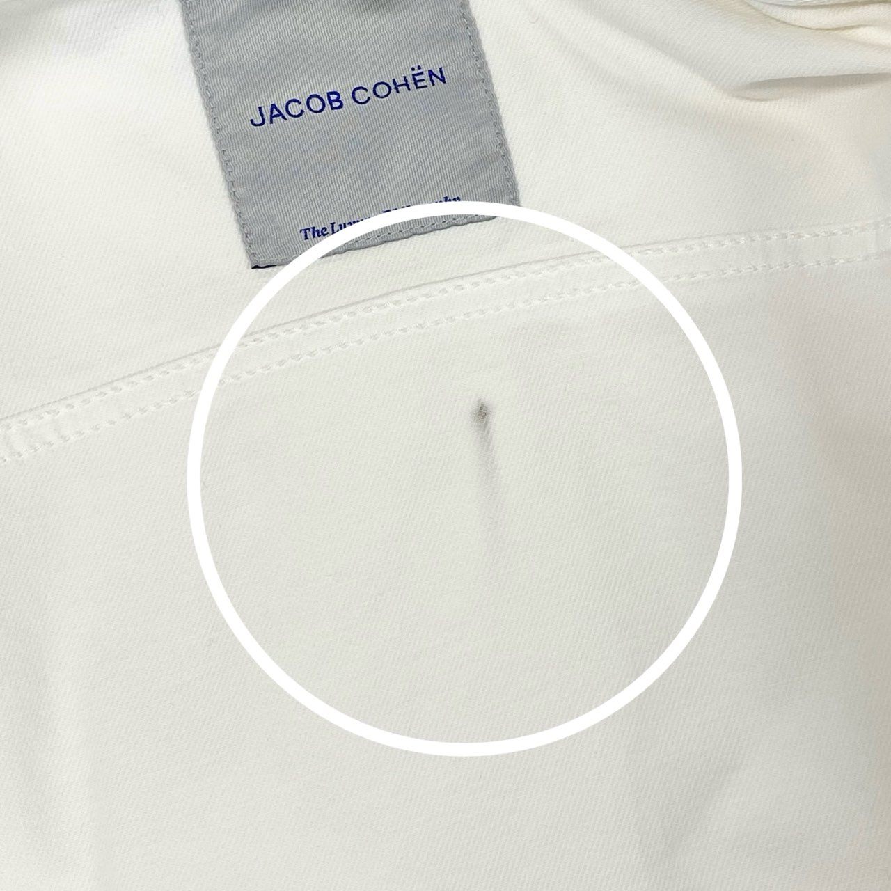 19g28 JACOB COHEN ヤコブコーエン ホワイトデニムジャケット Gジャン ブルゾン ライトアウター サイズXS ホワイト メンズ 紳士服 イタリア製