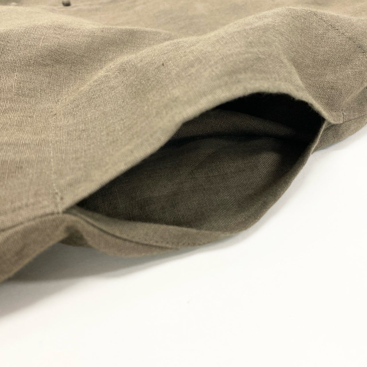 28k29【美品】JURGEN LEHL ヨーガンレール 長袖リネンワンピース ロングワンピース フレア リネン100％ J0103FA011 Mサイズ カーキ レディースu02t