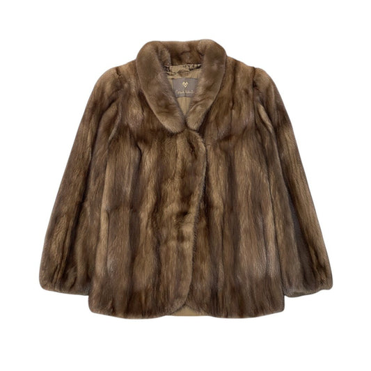 55g14 mario valentino マリオ ヴァレンティノ パステルミンク ミンクコート セミロング デザインコート F ライトブラウン ミンクファー Mink Fur Coatu02t