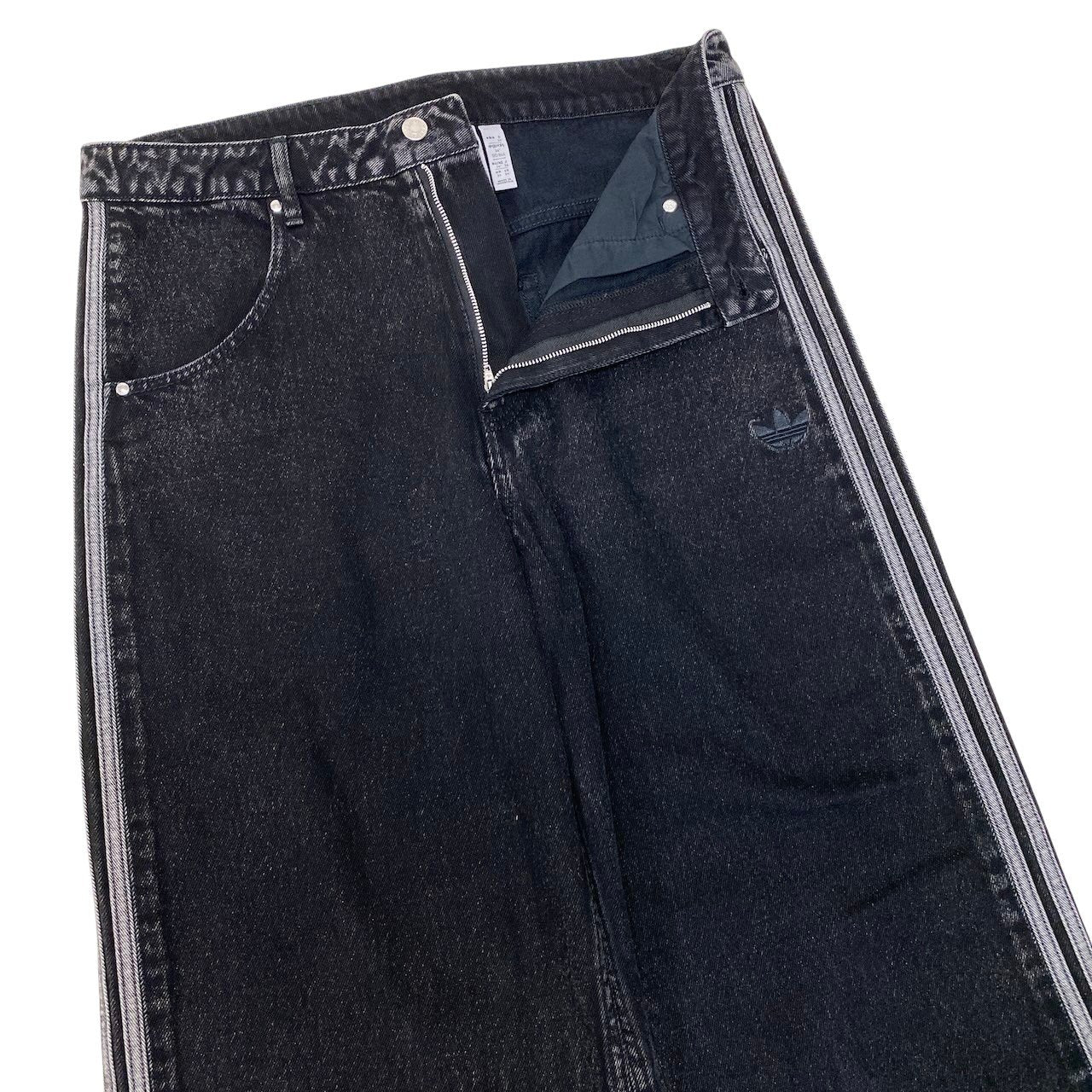 Mf8 【美品】 adidas Originals アディダス Adicolor Denim Firebird Pants アディカラー デニム ファイヤーバード パンツ JC6718 サイズ34 トゥルーブラックデニム コットン100％ メンズk02ik02i