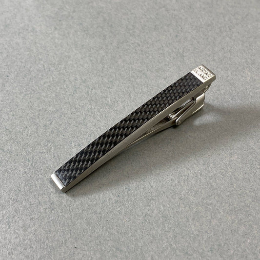 j16《美品》 MONTBLANC モンブラン TIE CLIP ネクタイピン ブラック シルバー スーツ ビジネス フォーマルt18r