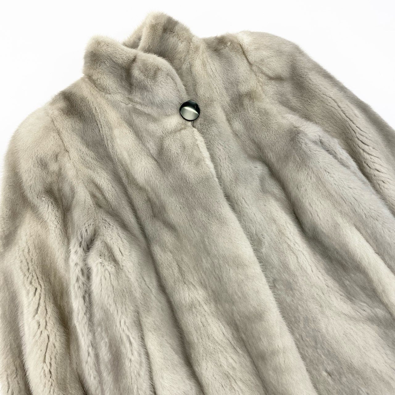 26L5 SAGA MINK サガミンク 銀サガ サファイアミンク ロングコート サイズF シルバーグレー 最高級本毛皮 MINK FUR 毛並み◎ 毛質◎t18r