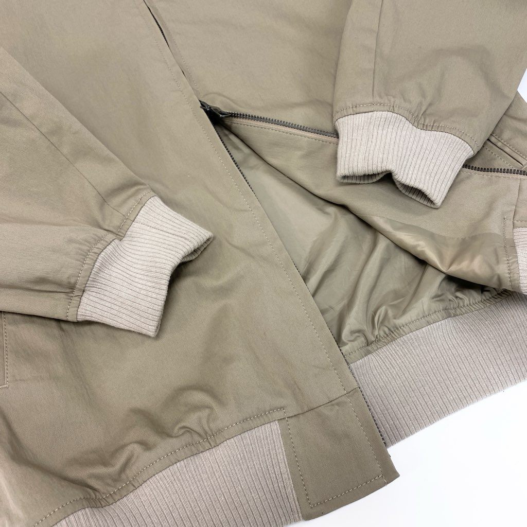 66a12 《美品》 LACOSTE × BEAMS ラコステ ビームス別注 ハリントンスウィングトップジャケット ブルゾン ダブルジップ ワニワッペン バックロゴ メンズ 紳士服 BH021PL US S ベージュu02t