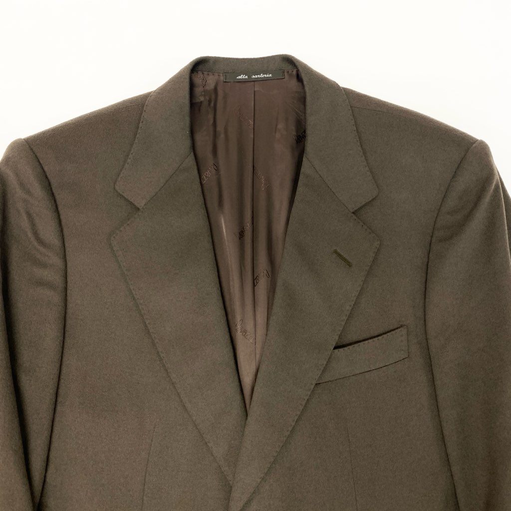 54l28 Ravazzolo ラヴァッツォーロ ロロピアーナ生地 テーラードジャケット カシミヤジャケット 2B メンズ 紳士服 48 ブラウン系 カシミア100％o07t