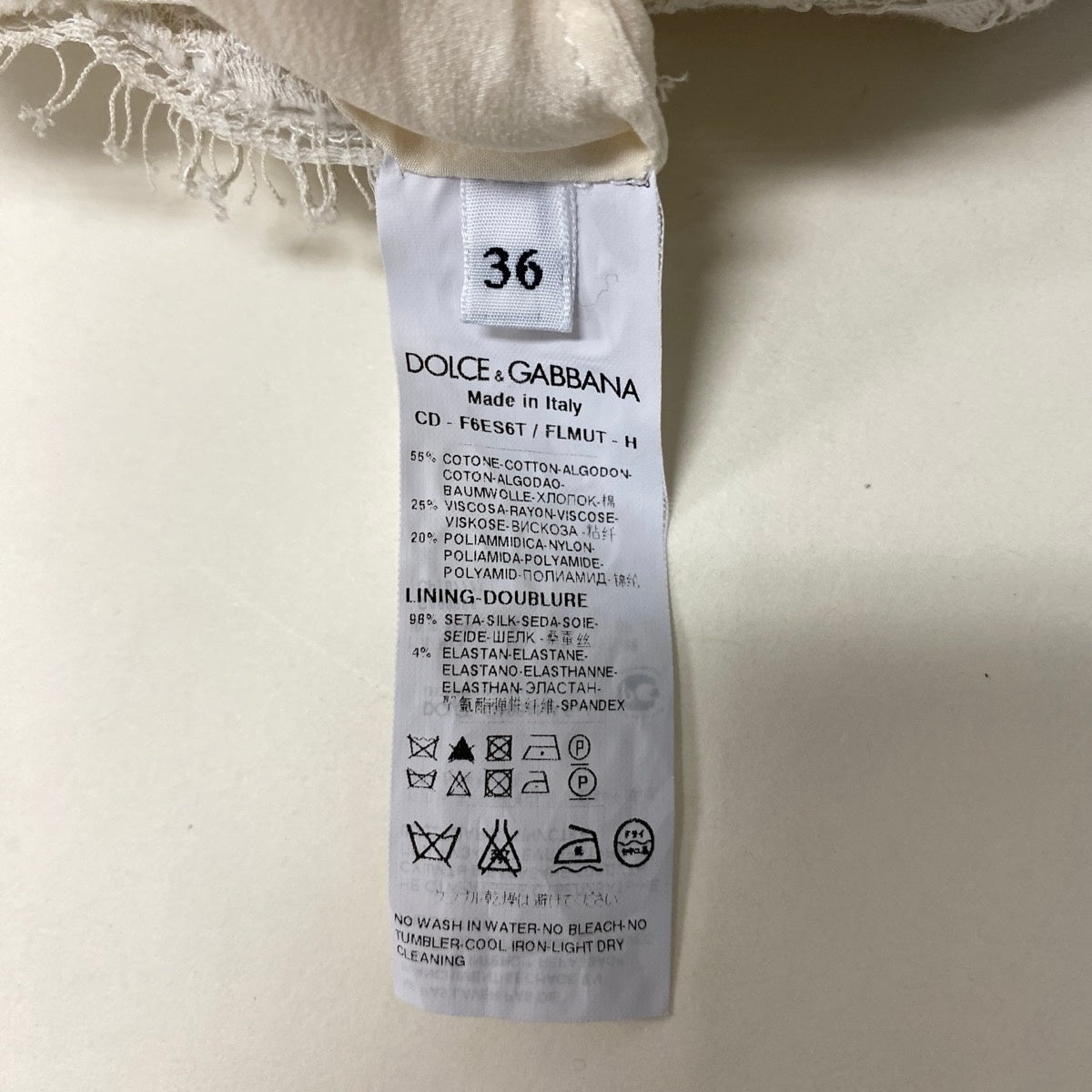 12g18 DOLCE&GABBANA ドルチェアンドガッパーナ フラワーモチーフ 総レース ノースリーブミニドレス タイトワンピース サイズ36 ホワイト レディースu02t