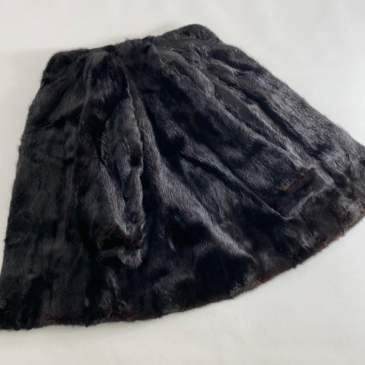 16h15 【本毛皮】ブラックミンク 毛皮コート ミンクコート サイズ11 ブラック ミンクファー レディース 婦人 MINK FUR