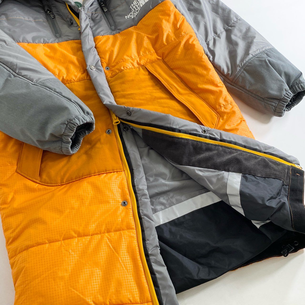 87i1 THE NORTH FACE JUNYA WATANABE MAN ザノースフェイス ジュンヤワタナベマン Sleeping Bag ダウンコート アウター WB-C101 XS グレー オレンジ 日本製