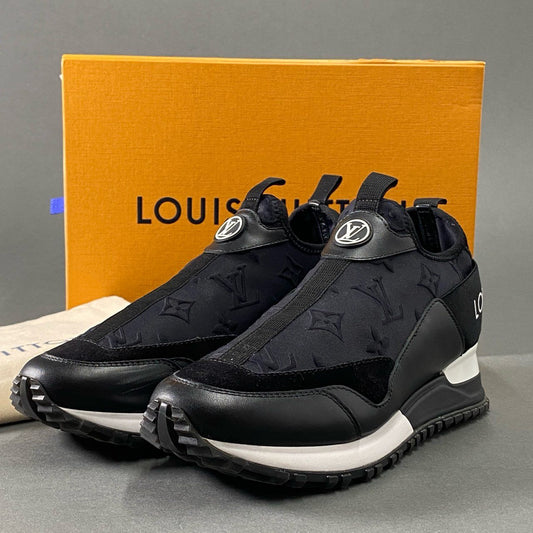 5j1 LOUIS VUITTON ルイヴィトン 23SS ランアウェイライン ローカットスニーカー シューズ スリッポン 35 1/2 ブラック