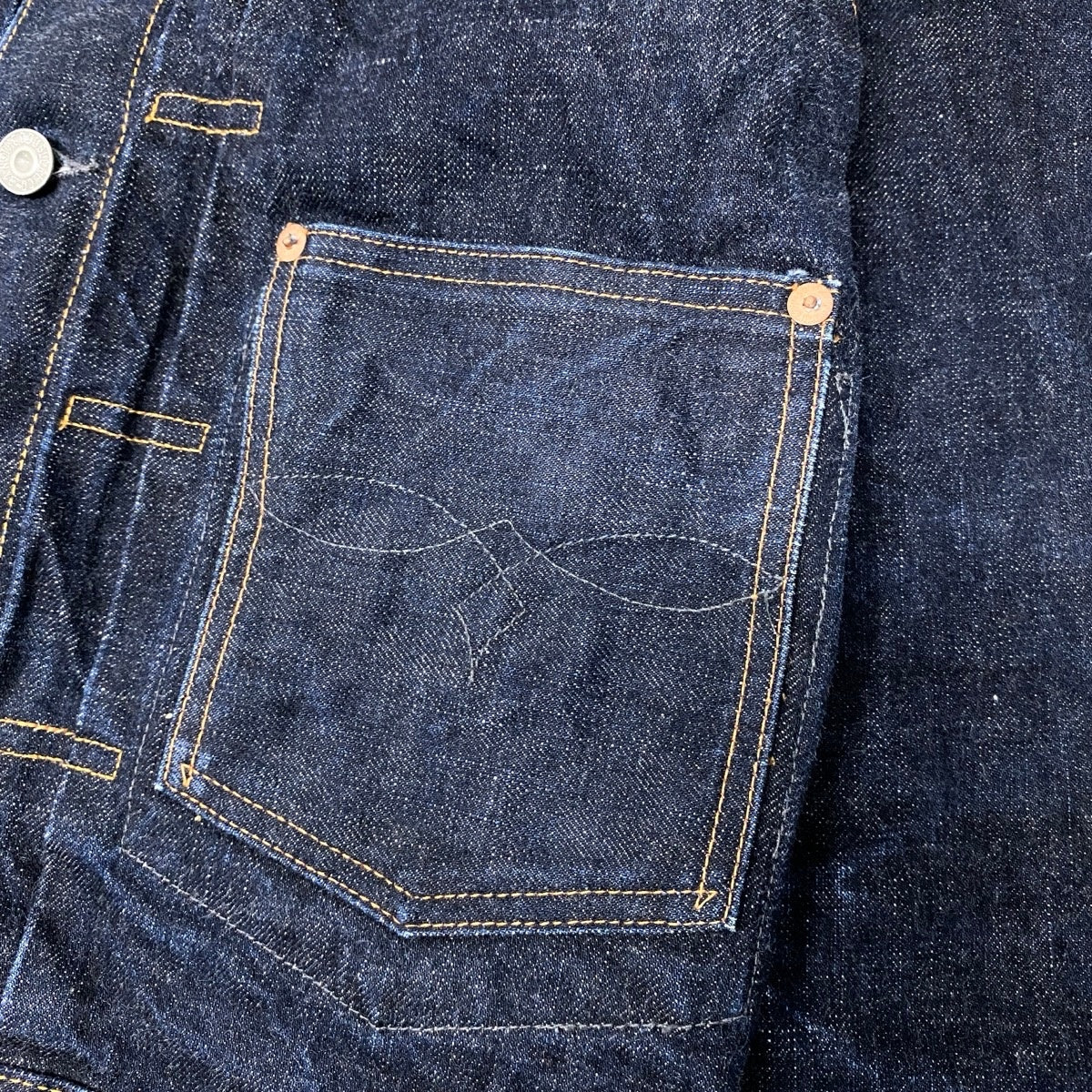 30h22 DOUBLE RL ダブルアールエル RRL 1st デニムジャケット サイズS インディゴ TYPE 1 JACKET Gジャン Ralph Laurent18r