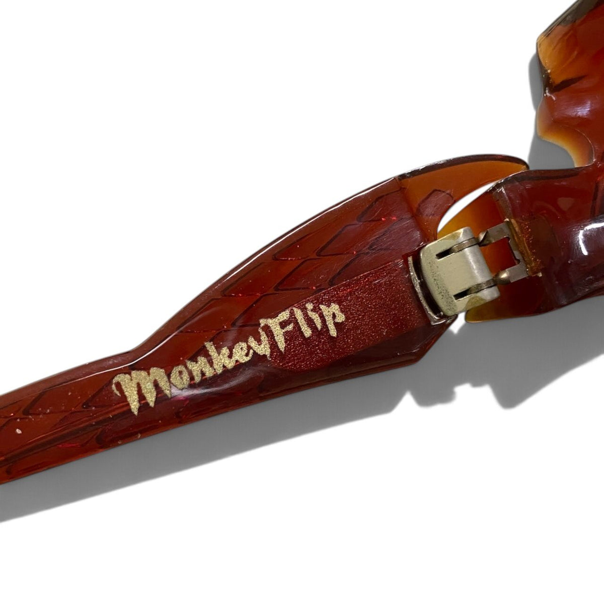 j2 MonkeyFlip モンキーフリップ XENO ゼノ 鱗蛇 メガネ アイウェア 鱗 ブラウン メンズ 男性用u02t
