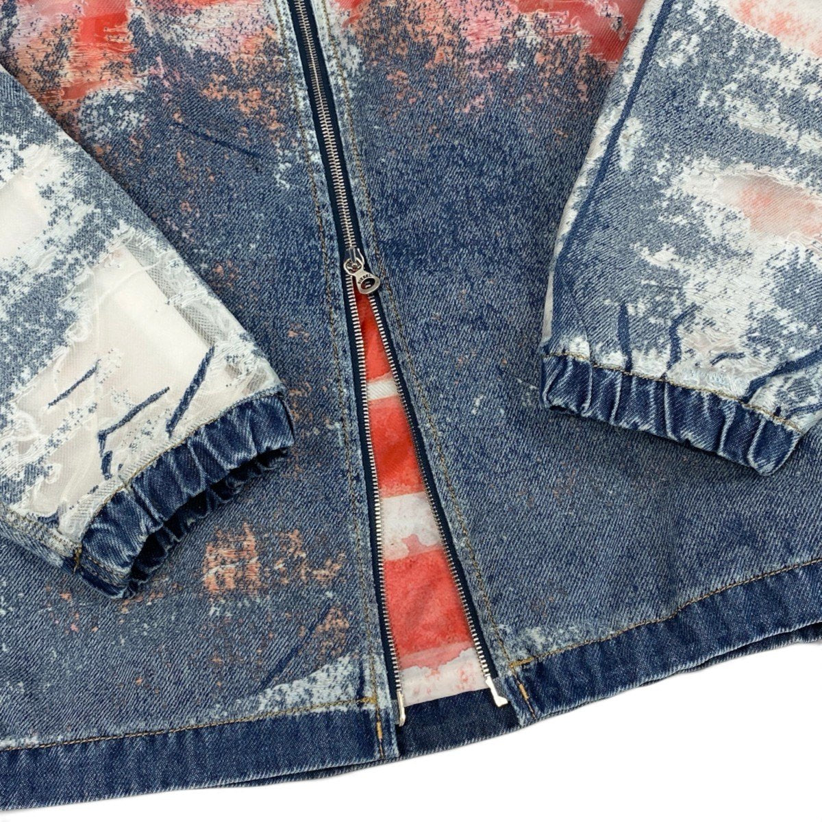 i25 【新品保管品】DIESEL 24SS D-Krap-Fse シースルーデニム トラックジャケット Mサイズ マルチカラー メンズ 男性用u02t